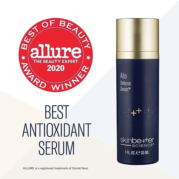 Best antioxidant serum award winner packaging image.